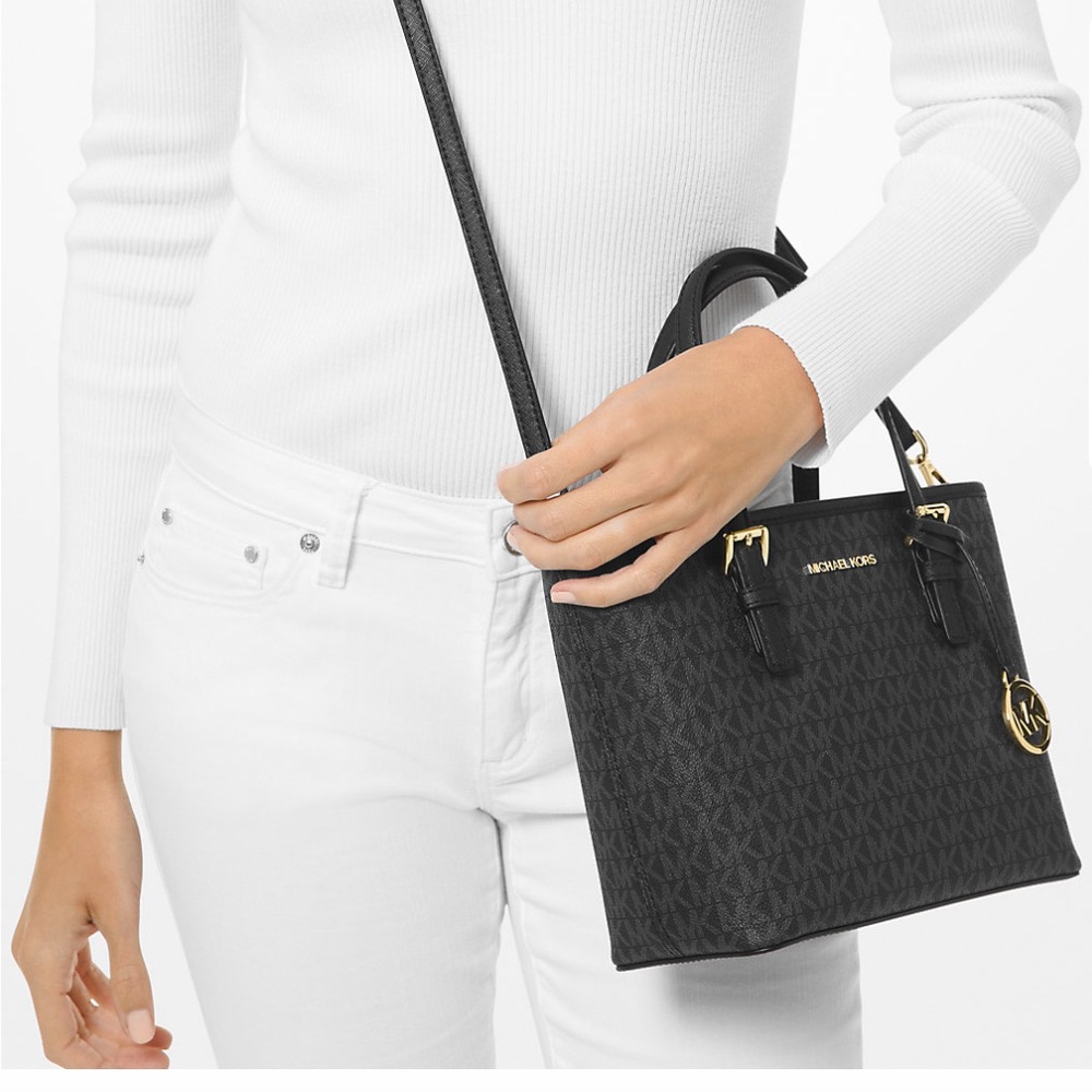 Jet Set Travel Extra-Small Logo Top-Zip Tote Bag